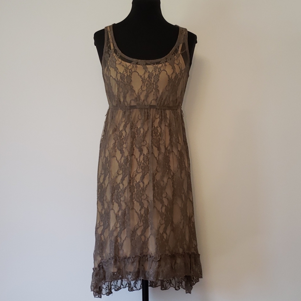 Lace dress with slip